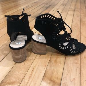 Nordstrom BP Cut out, lace up, block heels